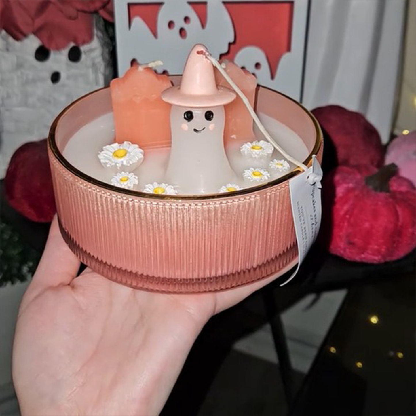 🔥Last Day Promotion OFF🔥💗Pink Ghost Candle🕯️